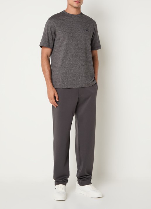 Armani T-shirt met logo - voorkant 2 antraciet