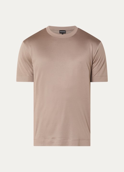 Armani T-shirt met logo - voorkant 3 lichtbruin