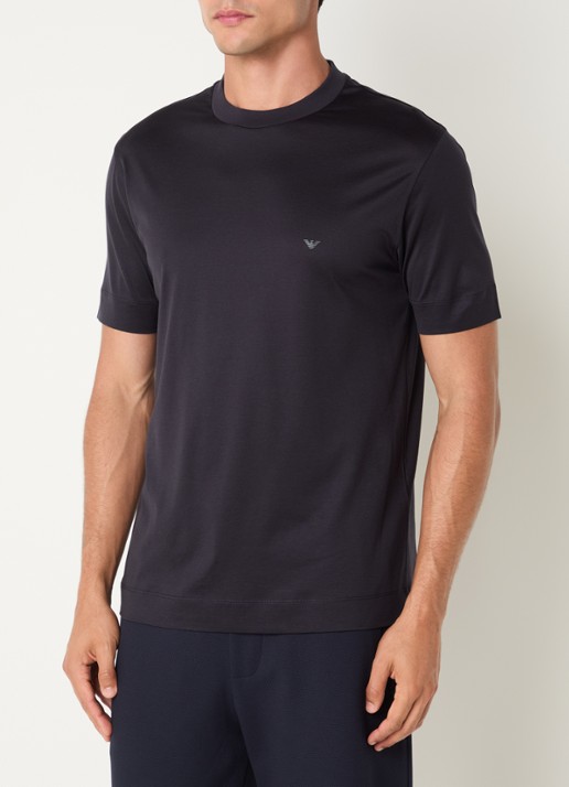 Armani T-shirt met logo - detail 3 donkerblauw