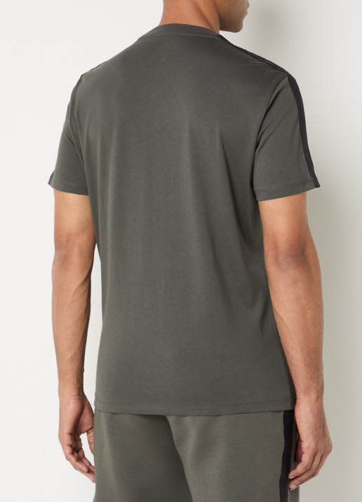 Armani T-shirt met logoband - achterkant 3 olijfgroen