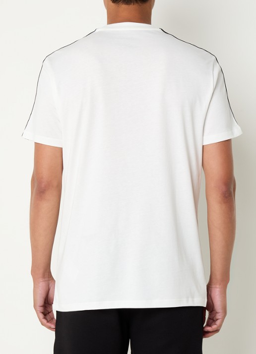 Armani T-shirt met logoband - achterkant gebroken wit