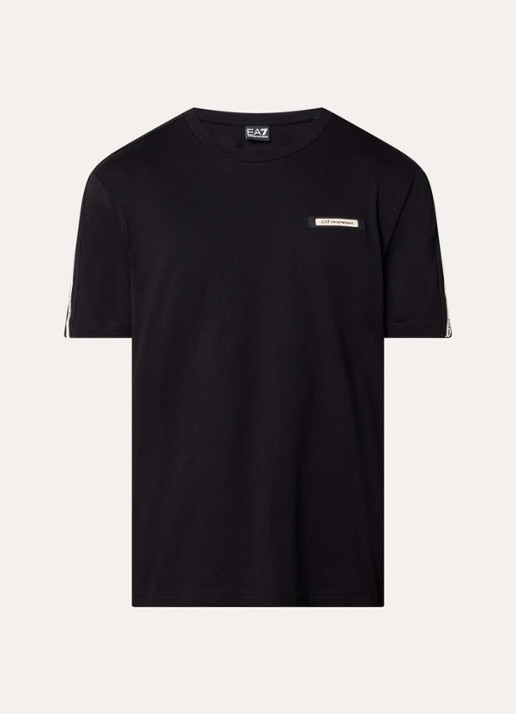 Armani T-shirt met logoband - voorkant 3 zwart