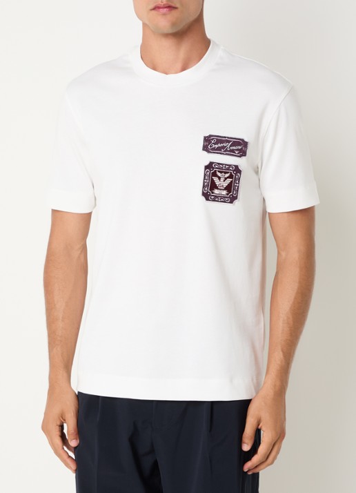 Armani T-shirt met logobordring