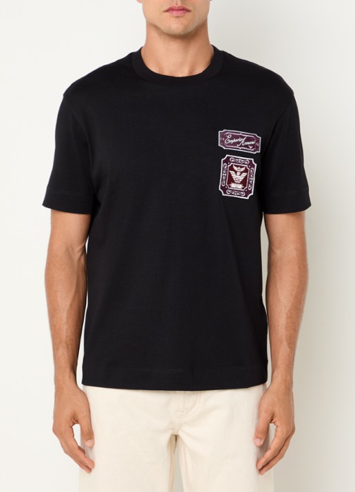 Armani T-shirt met logobordring