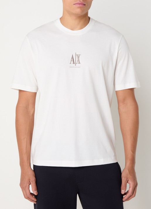 Armani T-shirt met logoborduring