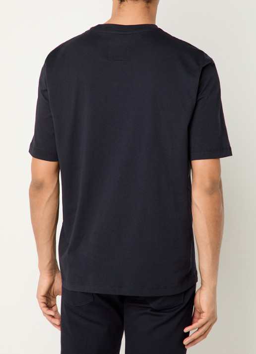 Armani T-shirt met logoborduring - achterkant 3 donkerblauw