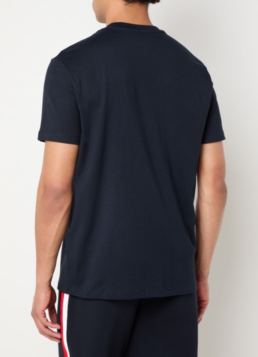 Armani T-shirt met logoborduring - achterkant 4 donkerblauw