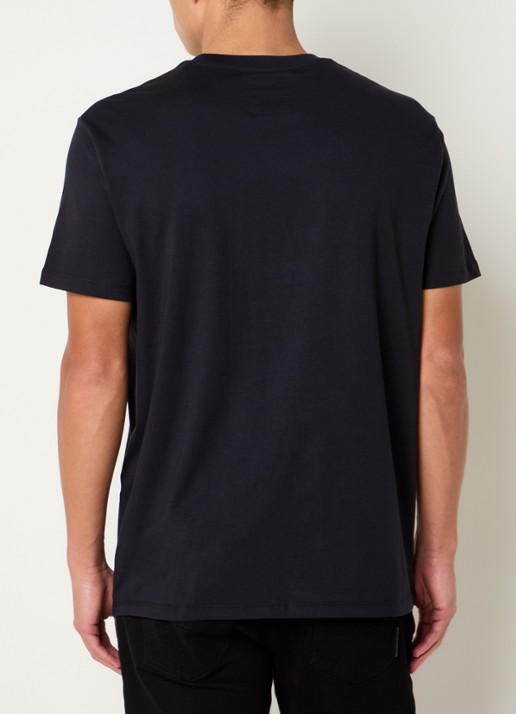Armani T-shirt met logoborduring - achterkant 2 donkerblauw