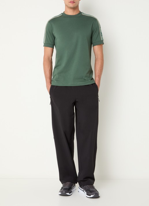 Armani T-shirt met logoborduring - voorkant 2 donkergroen