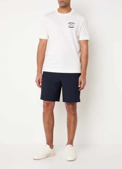 Armani T-shirt met logoborduring - voorkant 4 wit