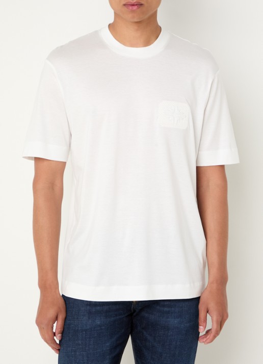 Armani T-shirt met logoborduring