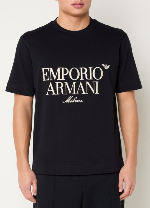 Armani T-shirt met logoborduring