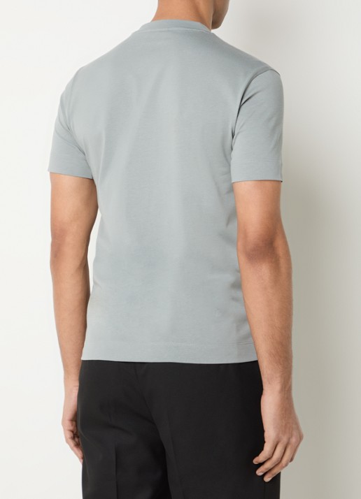 Armani T-shirt met logoborduring - achterkant 4 lichtgrijs