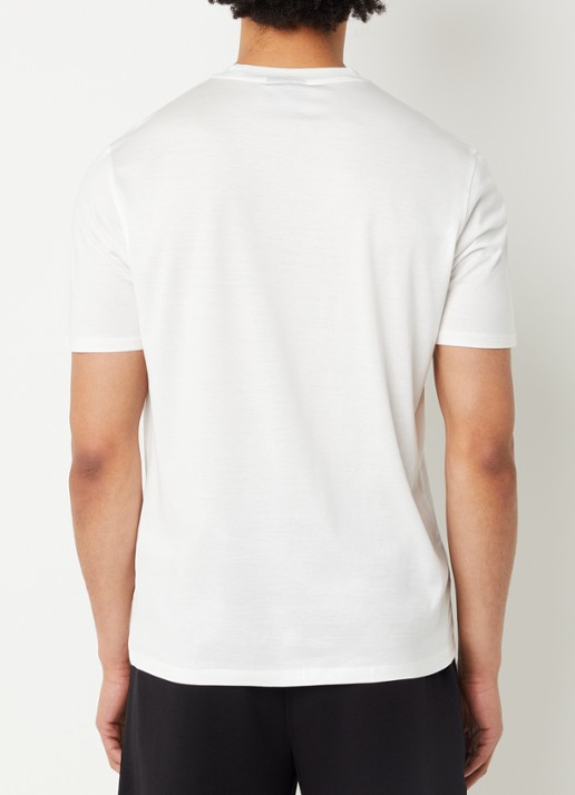 Armani T-shirt met logoborduring - achterkant 2 gebroken wit