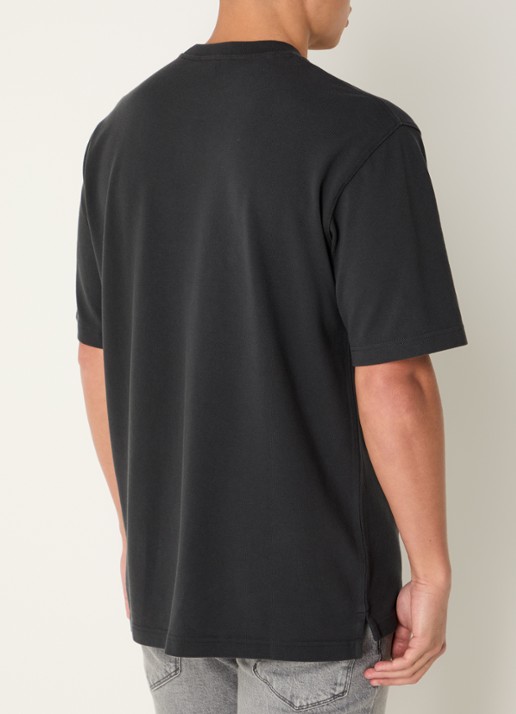 Armani T-shirt met logoborduring - achterkant 2 antraciet