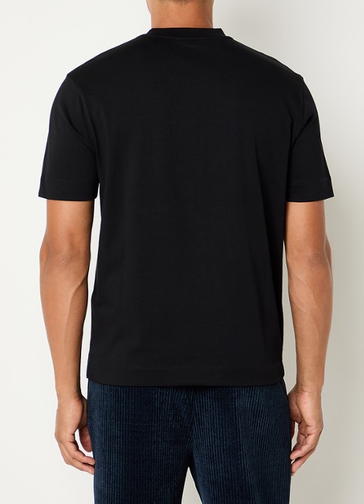 Armani T-shirt met logoborduring - achterkant 4 zwart