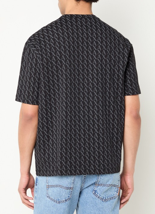 Armani T-shirt met logoprint - achterkant 5 zwart