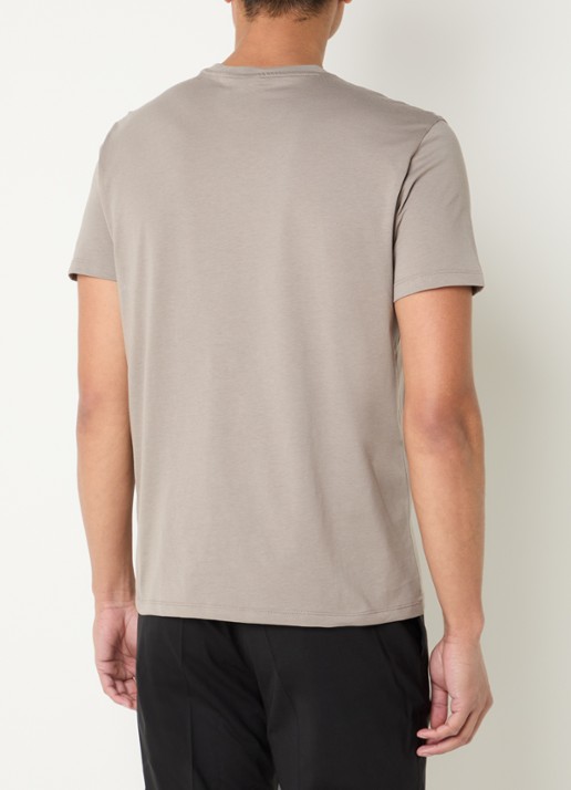 Armani T-shirt met logoprint - achterkant 4 zand