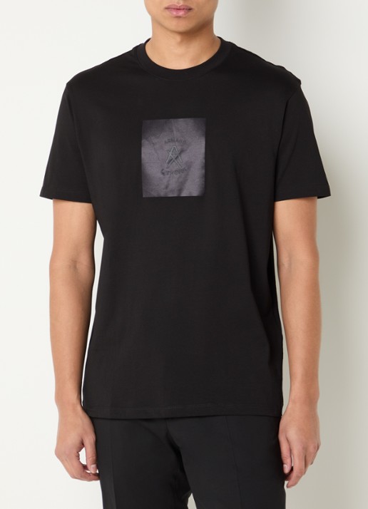 Armani T-shirt met logoprint - detail 4 black-uc001