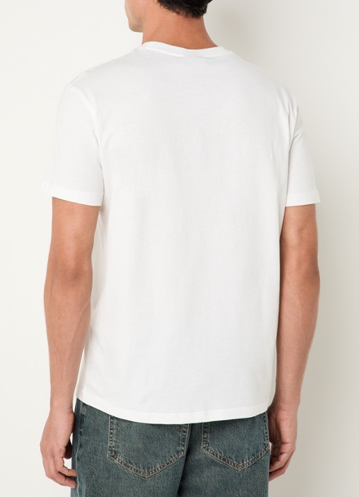 Armani T-shirt met logoprint - achterkant gebroken wit