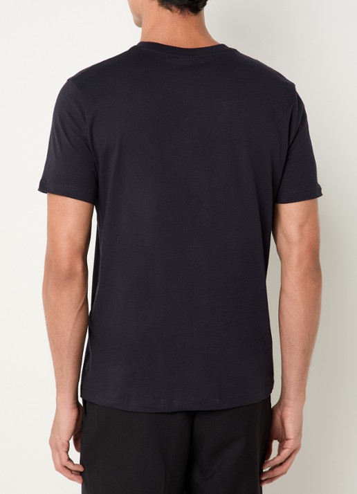 Armani T-shirt met logoprint - achterkant 3 donkerblauw