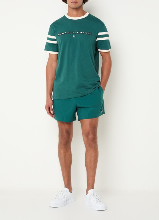 Armani T-shirt met logoprint - voorkant 4 zeegroen