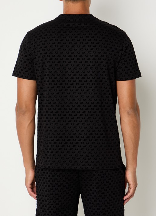 Armani T-shirt met logoprint - achterkant 3 zwart