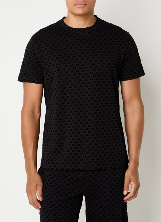 Armani T-shirt met logoprint - detail 4 zwart