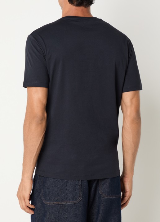 Armani T-shirt met logoprint - achterkant 2 donkerblauw