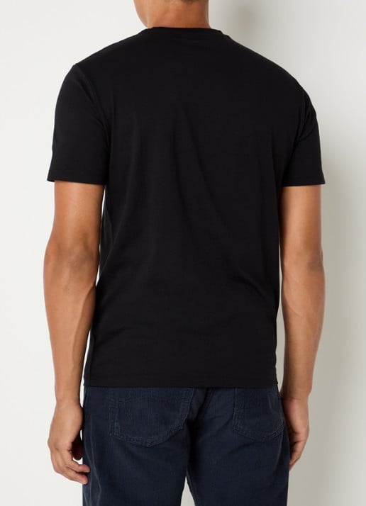 Armani T-shirt met logoprint - achterkant 3 zwart