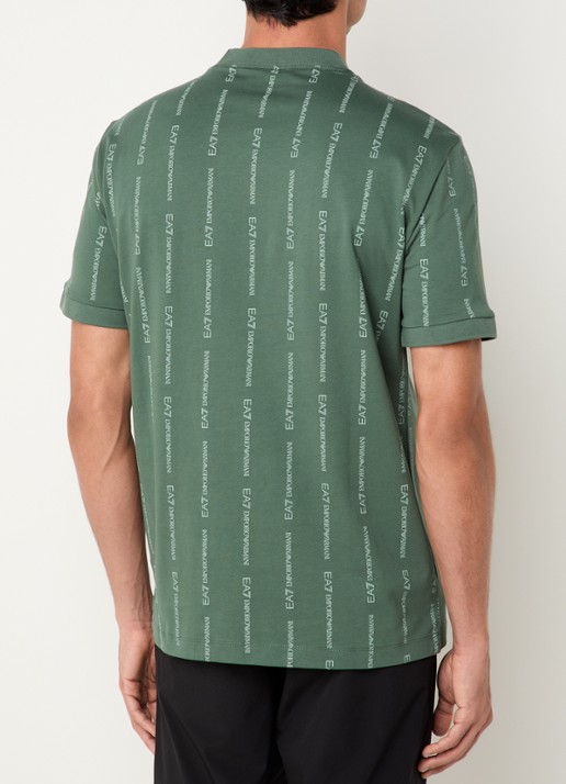 Armani T-shirt met logoprint - achterkant groen