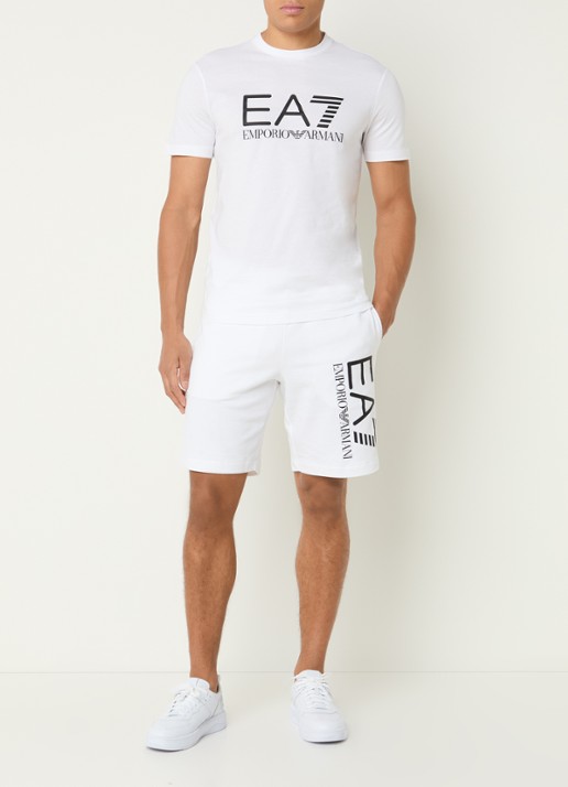 Armani T-shirt met logoprint - voorkant 2 wit