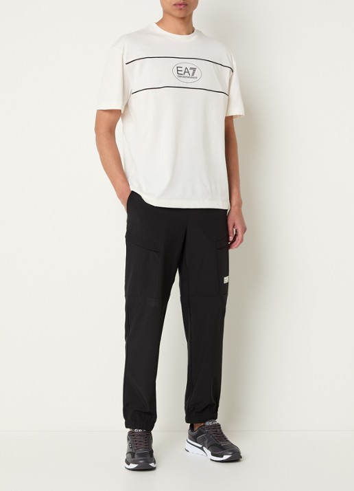 Armani T-shirt met logoprint - voorkant 2 gebroken wit