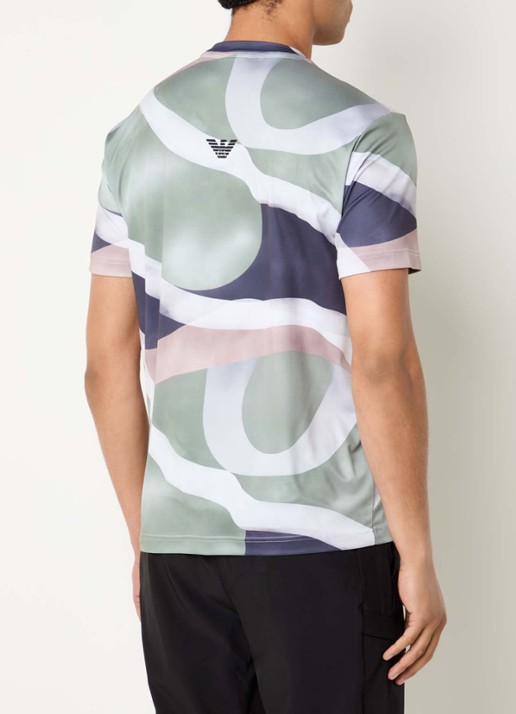 Armani T-shirt met logoprint - achterkant 4 donkergroen