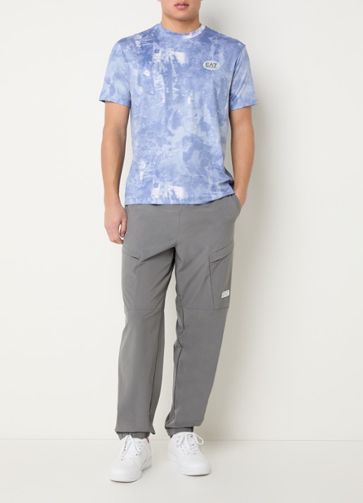 Armani T-shirt met logoprint - voorkant 4 lichtblauw