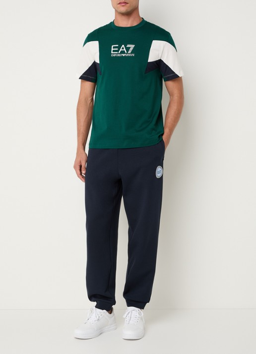 Armani T-shirt met logoprint - voorkant 4 donkergroen