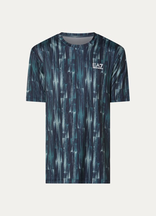 Armani T-shirt met logoprint - voorkant 2 zeegroen