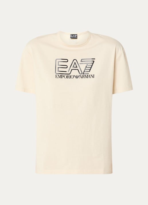 Armani T-shirt met logoprint - voorkant 2 beige