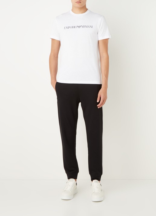 Armani T-shirt met logoprint - voorkant 3 wit