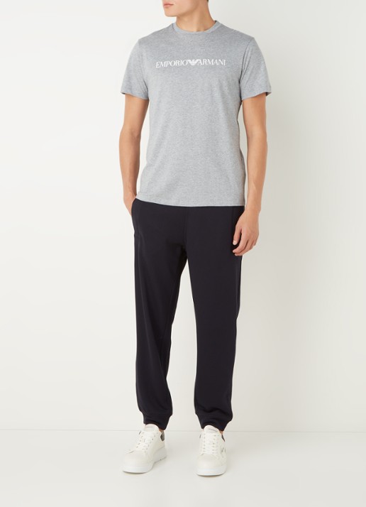 Armani T-shirt met logoprint - voorkant 3 grijs
