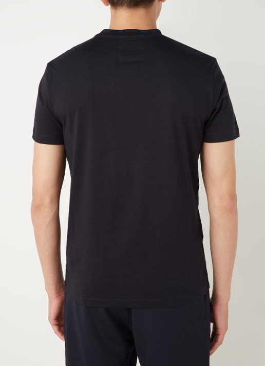 Armani T-shirt met logoprint - achterkant 4 donkerblauw