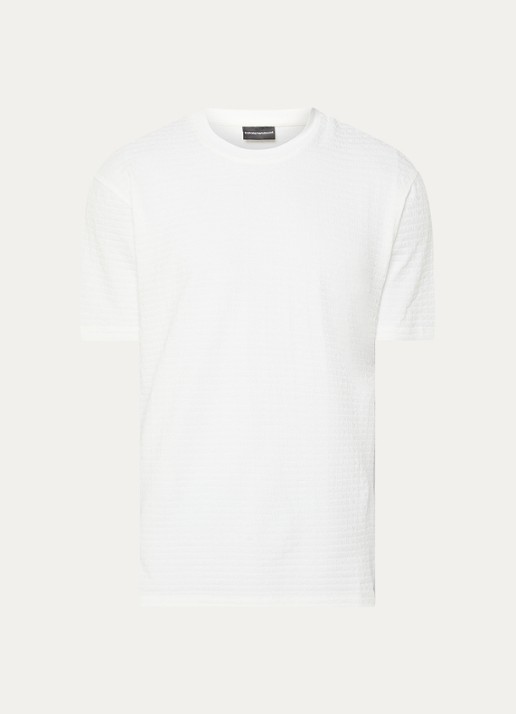 Armani T-shirt met logoprint - voorkant 2 wit