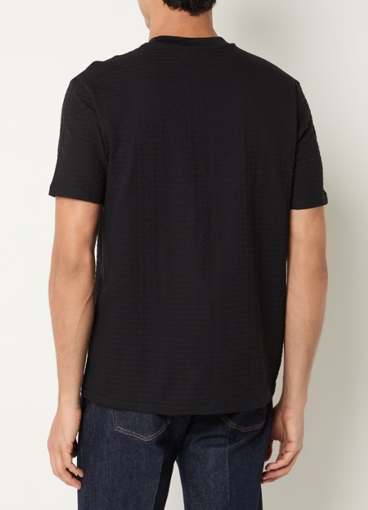 Armani T-shirt met logoprint - achterkant 4 zwart