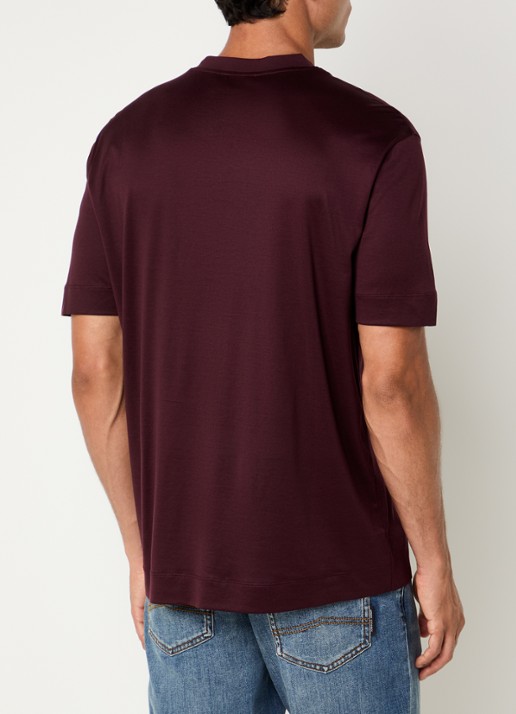 Armani T-shirt met logoprint - achterkant 4 bordeauxrood