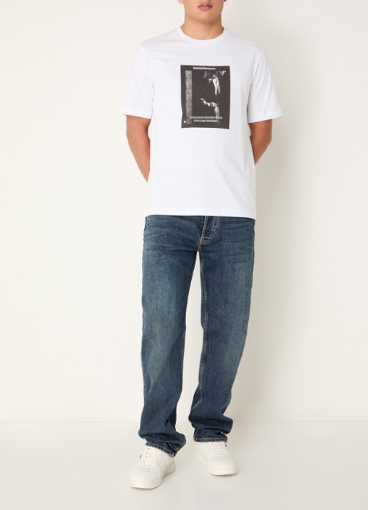 Armani T-shirt met logoprint - voorkant 4 wit