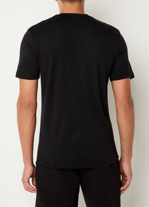 Armani T-shirt met lurex en logo - achterkant 4 zwart
