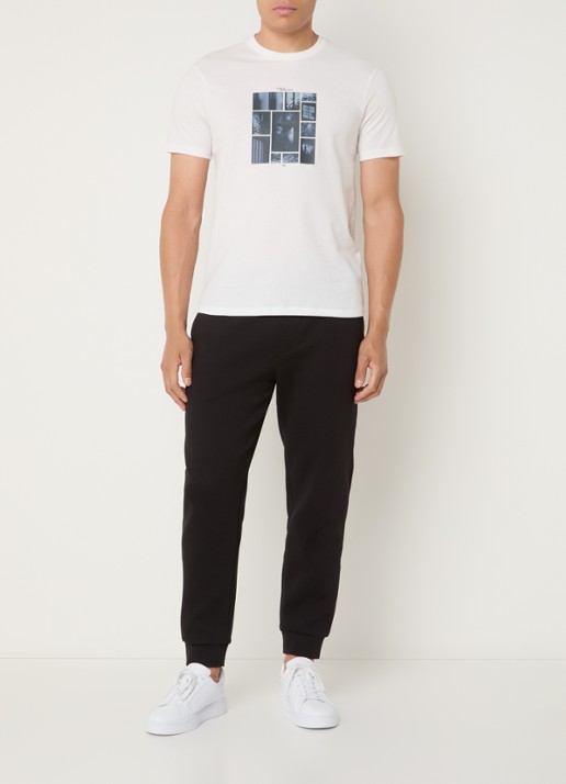 Armani T-shirt met print - voorkant 3 gebroken wit