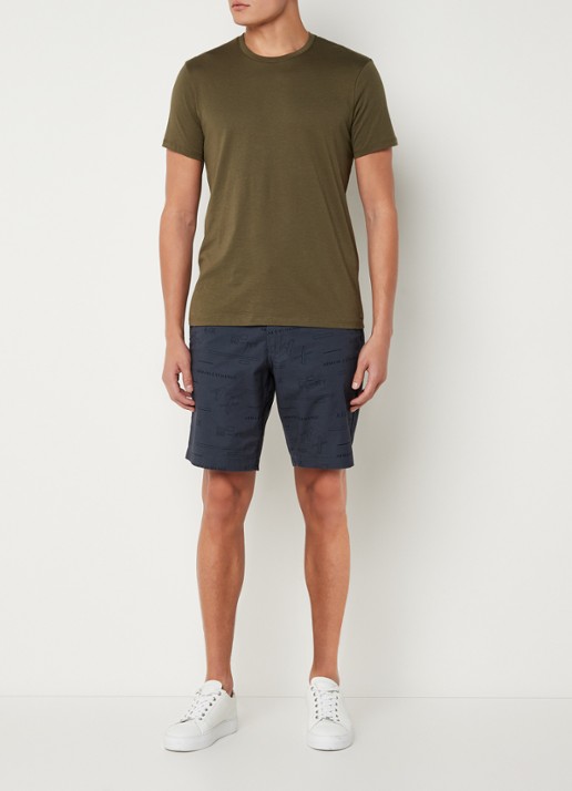 Armani T-shirt met ronde hals - voorkant 3 mosgroen