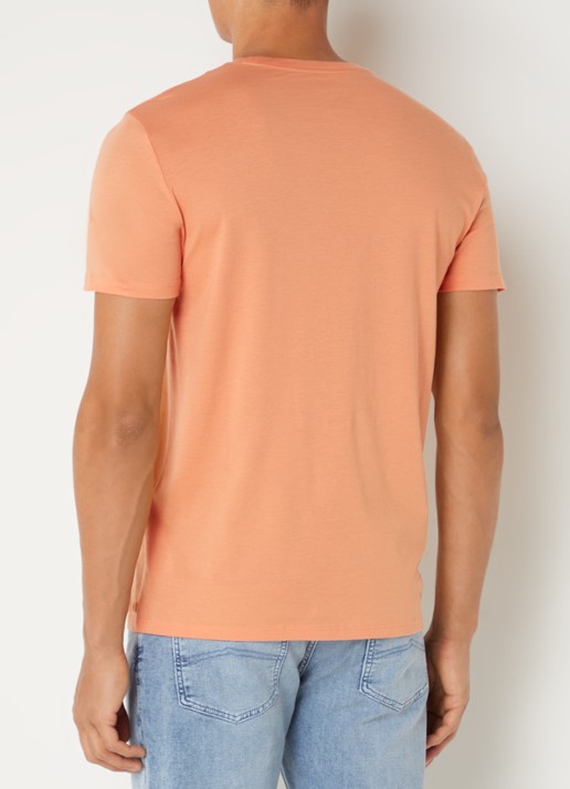 Armani T-shirt met ronde hals - achterkant 4 oranje