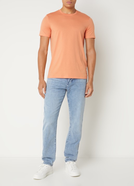 Armani T-shirt met ronde hals - voorkant 2 oranje